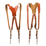 Camera Strap, Camera Straps For Photographers-Leather Dual Camera Strap For Two DSLR&SLR Cameras