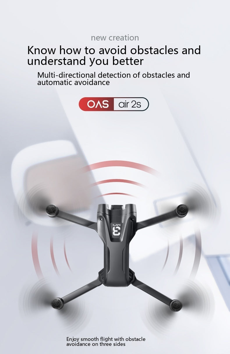 a black drone with a white background