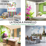 Set di 4 Tende a Pannello Astrazione Mare e Spiaggia