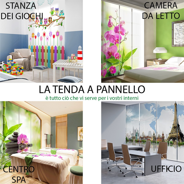a collage of images of a room