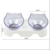 Elevated Double-Bowl Cat Feeding Station