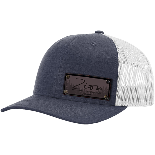 Zion Destination Purple on Heather Navy and Silver
