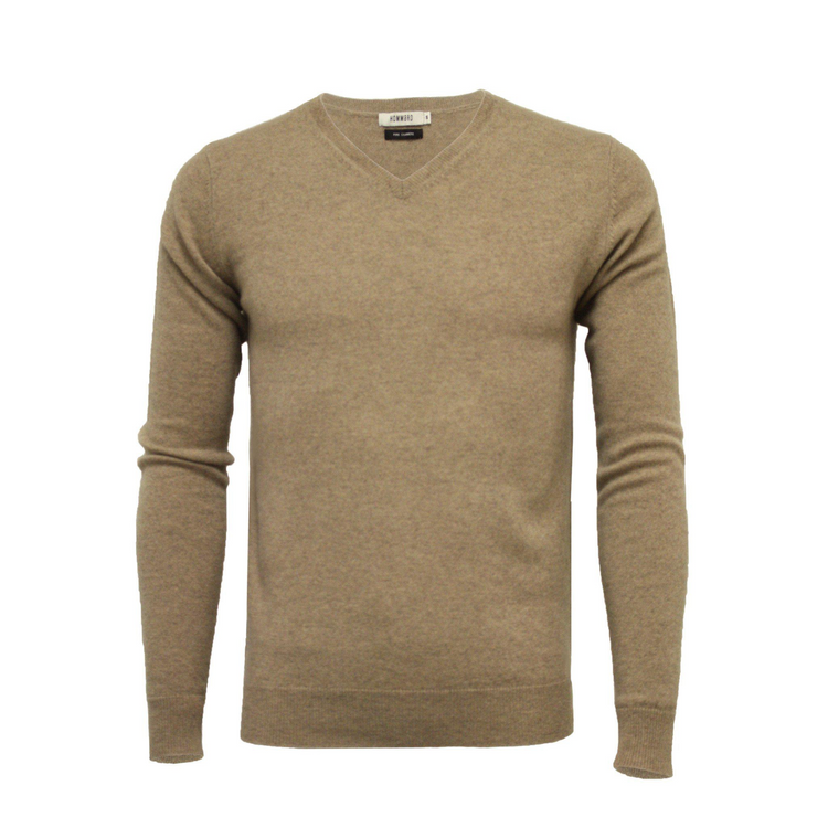 a brown sweater with a white background