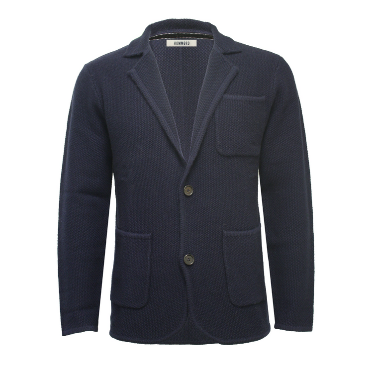 a blue jacket with buttons