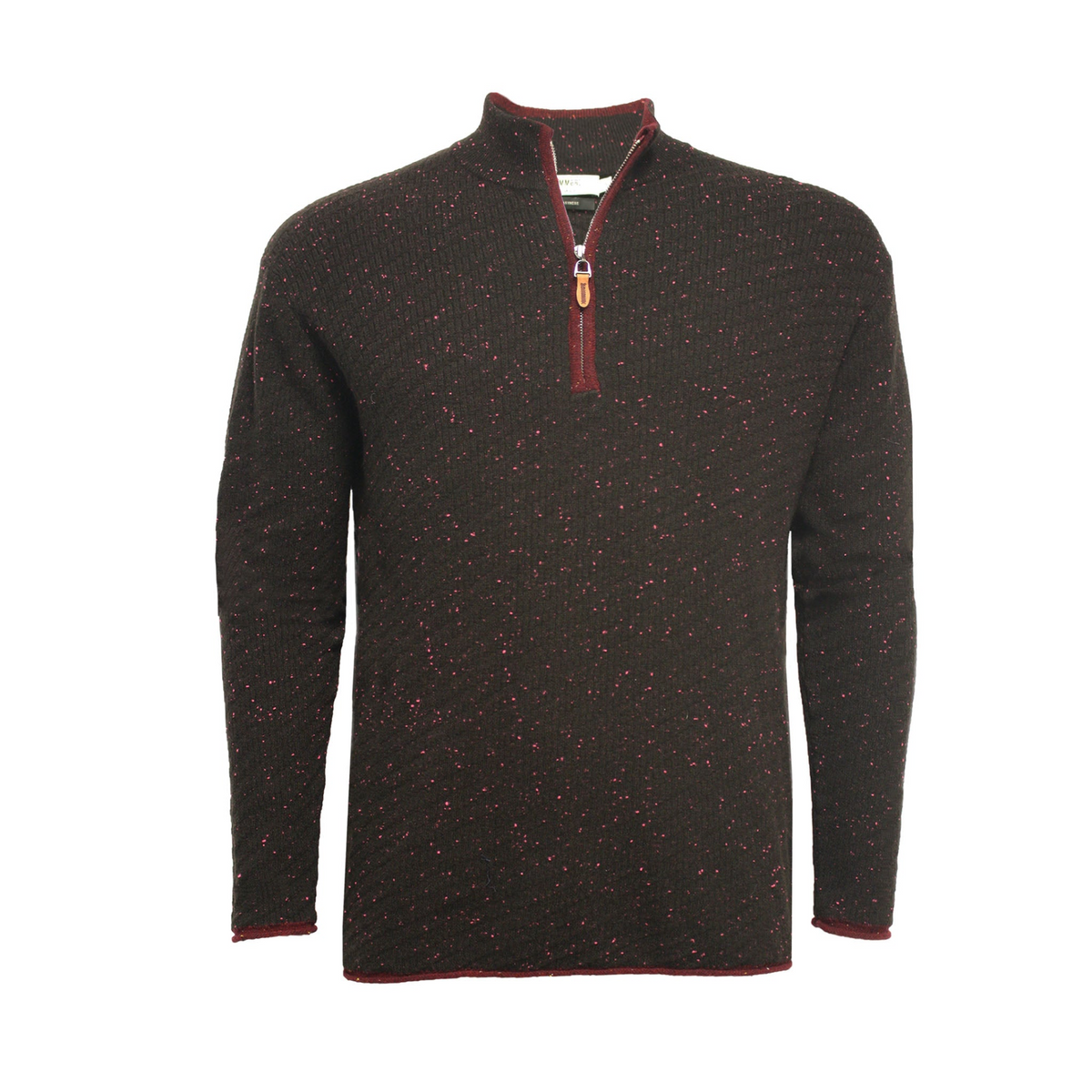 a black sweater with red specks
