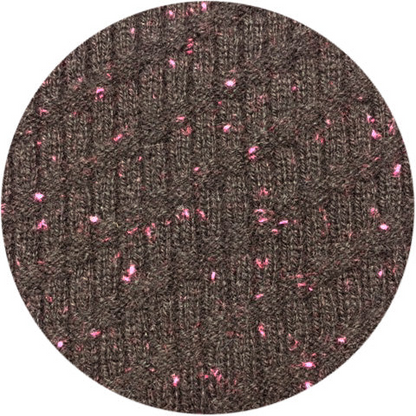 Donegal Black Red Cashmere Zip Neck Sweater Cabris in Carbon stitch