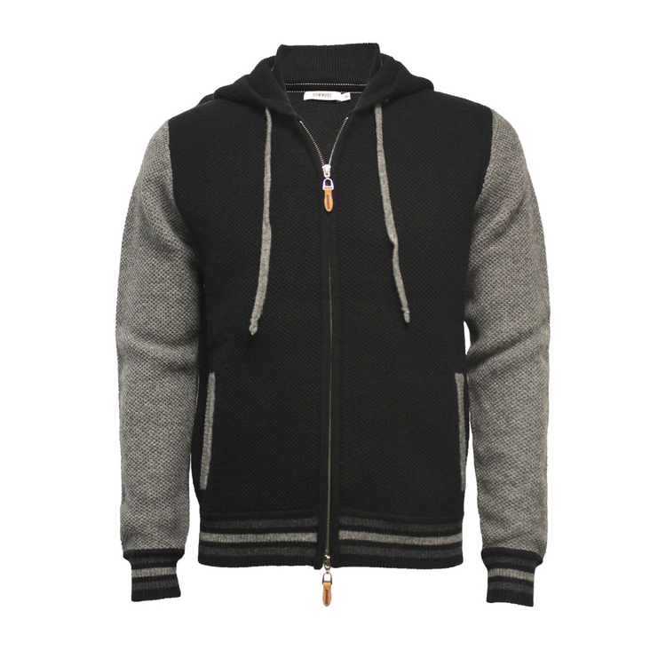 a black and grey jacket