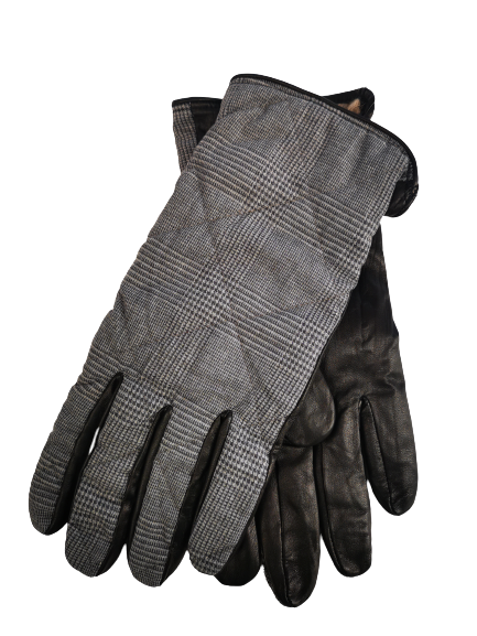 a pair of gloves on a black background