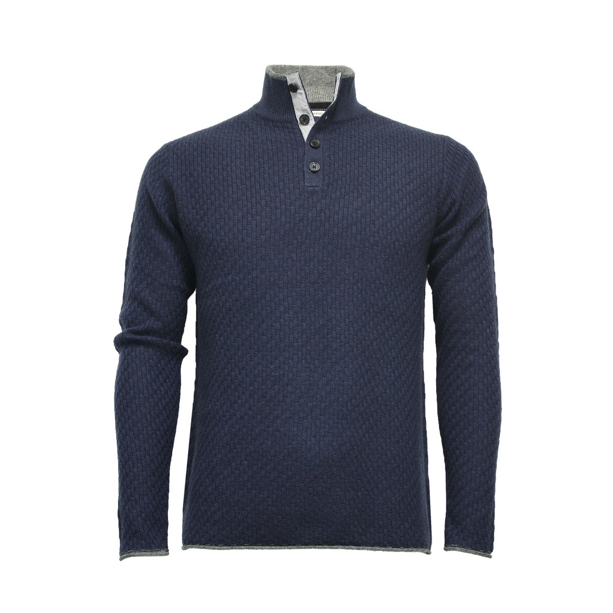 a blue sweater with a white background