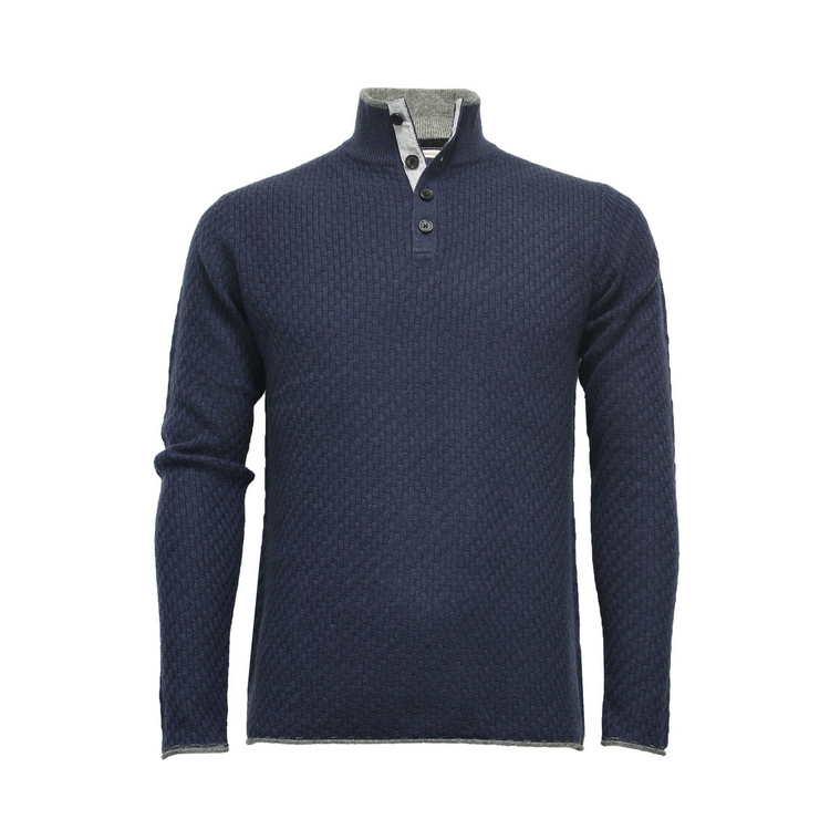 a blue sweater with a white background