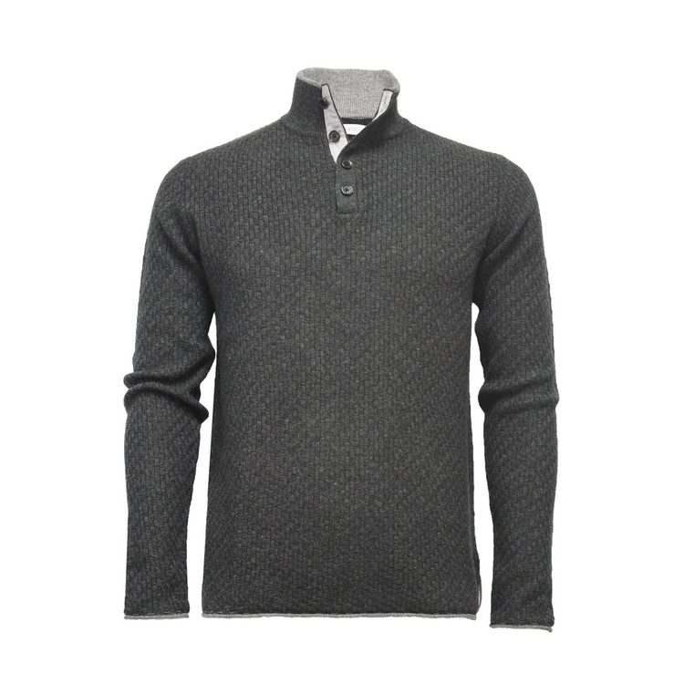 a black sweater with a white background