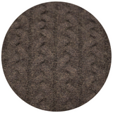 Brown Cashmere Half Zip Sweater in Full Cable knit Neil