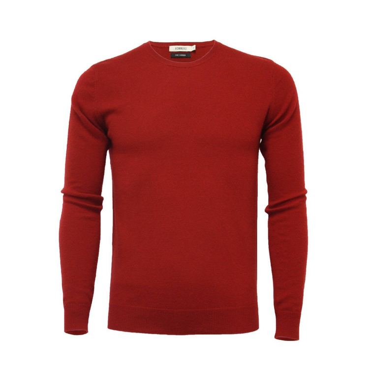 a red sweater with long sleeves