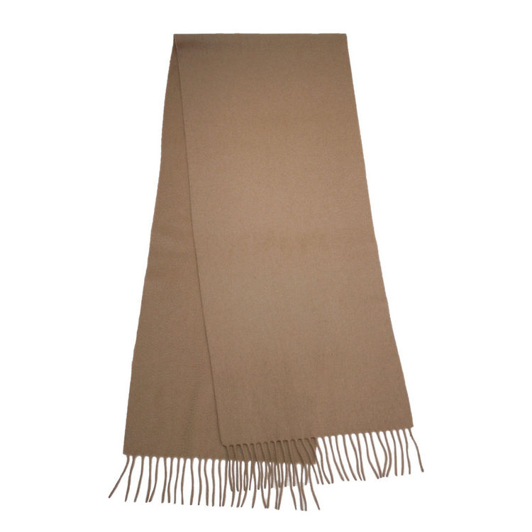a brown scarf with fringes