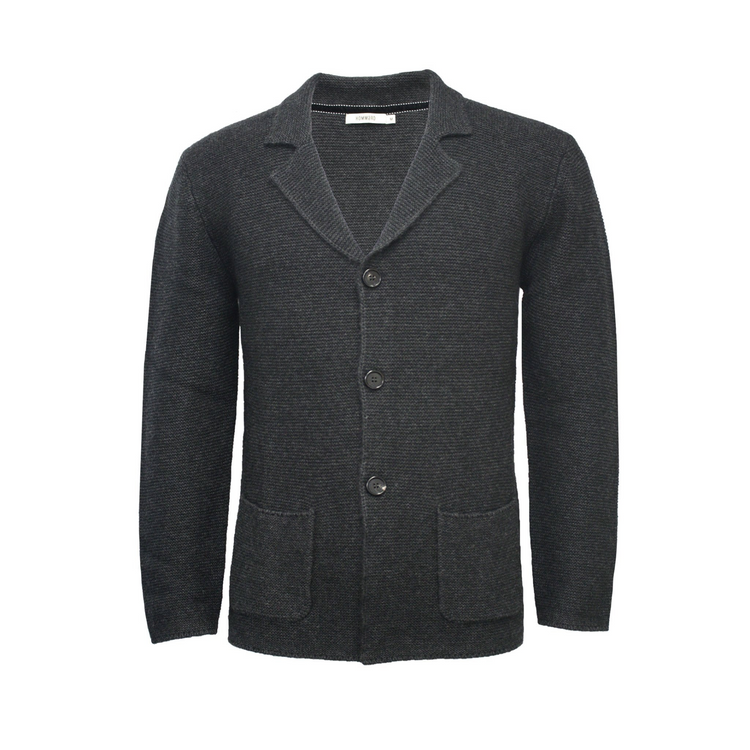 a black sweater with buttons