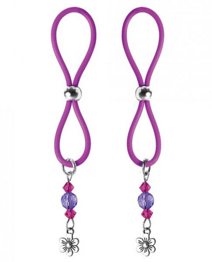 Bijoux De Nip Nipple Halos Flower Charm Purple