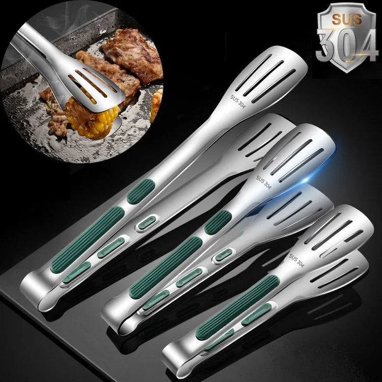 a group of tongs with a picture of food on it