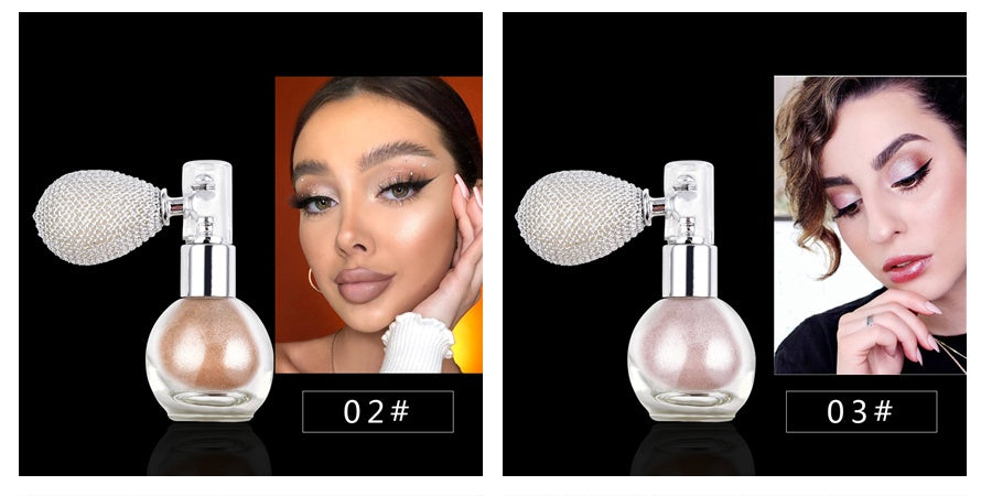 a collage of a woman with a bottle of perfume