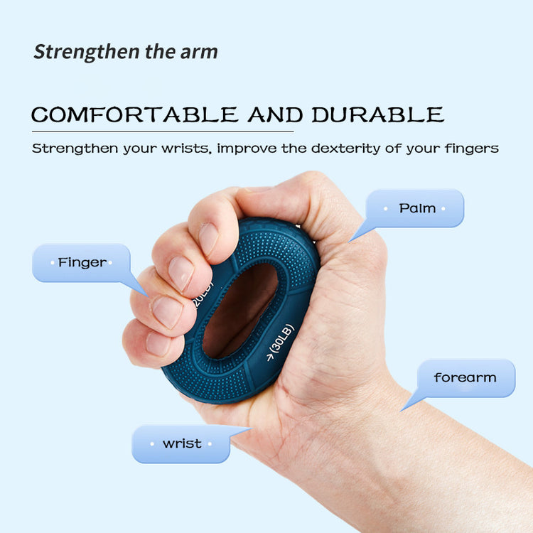 a hand holding a rubber ball