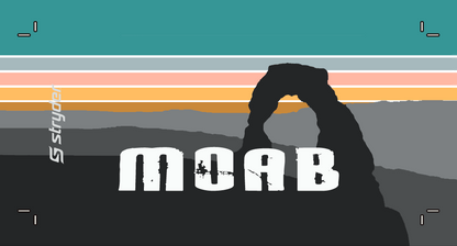 Moab Sunset Coral on RCH115 Blue Teal, Birch, Navy