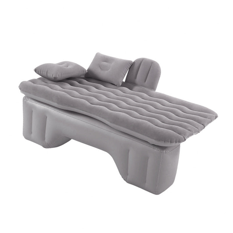 a grey inflatable mattress