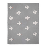 Organic Cotton Knitted Blanket / Little Birdie Olive