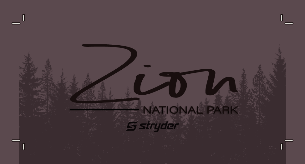 Zion Destination Purple on Cobalt Blue and Gray