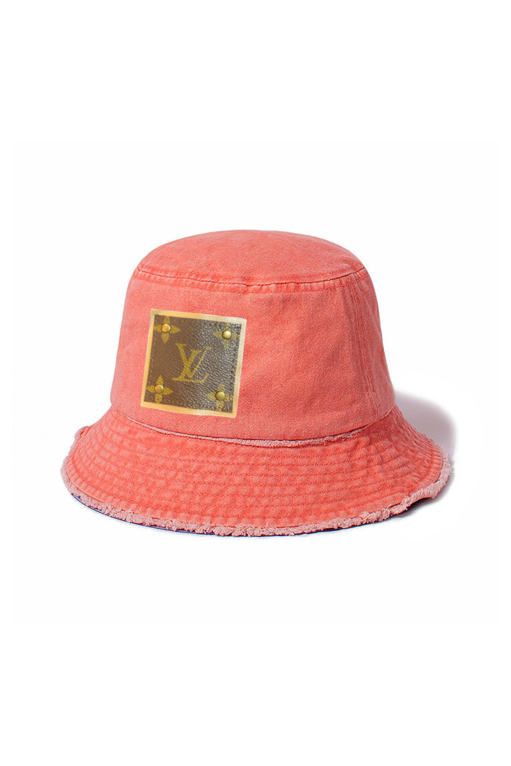 Upcycled Short Fringed Edge Bucket Hat