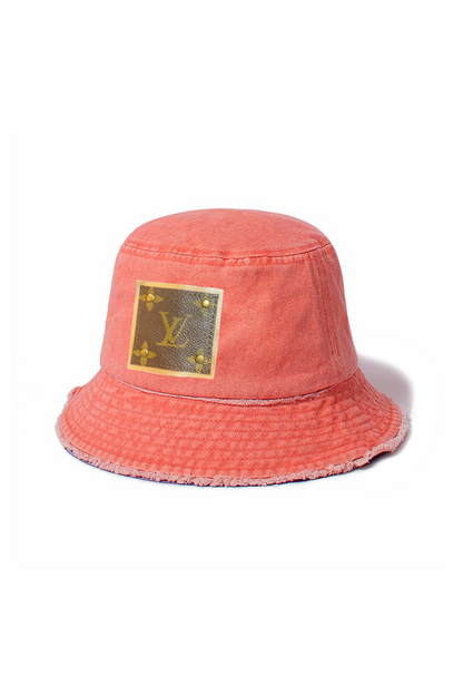 Upcycled Short Fringed Edge Bucket Hat