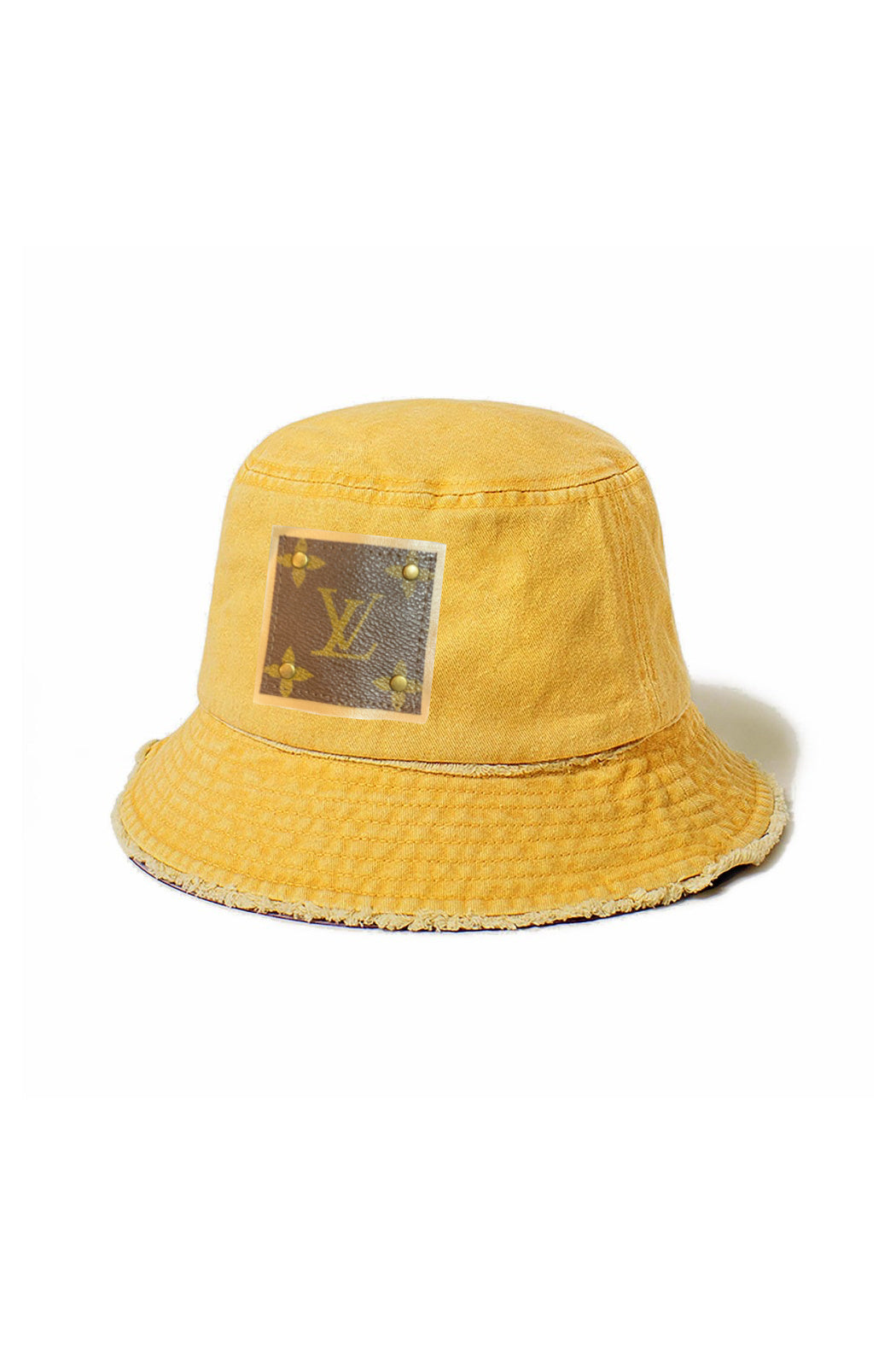 Upcycled Short Fringed Edge Bucket Hat