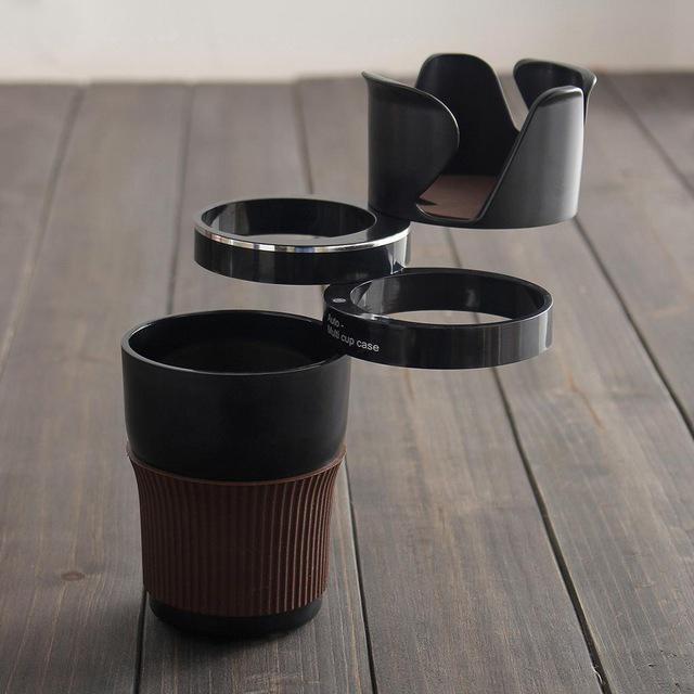 a coffee cup with a holder