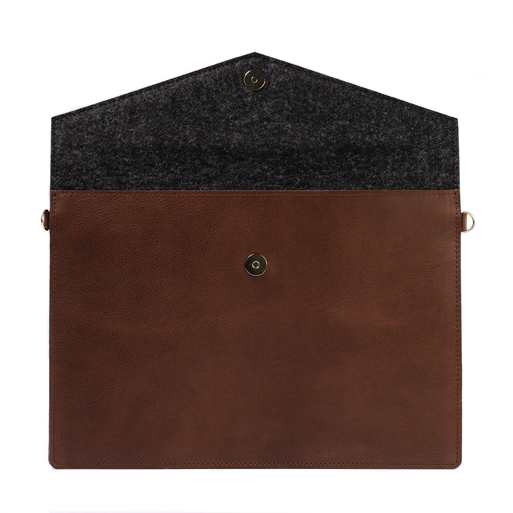 a brown and black envelope