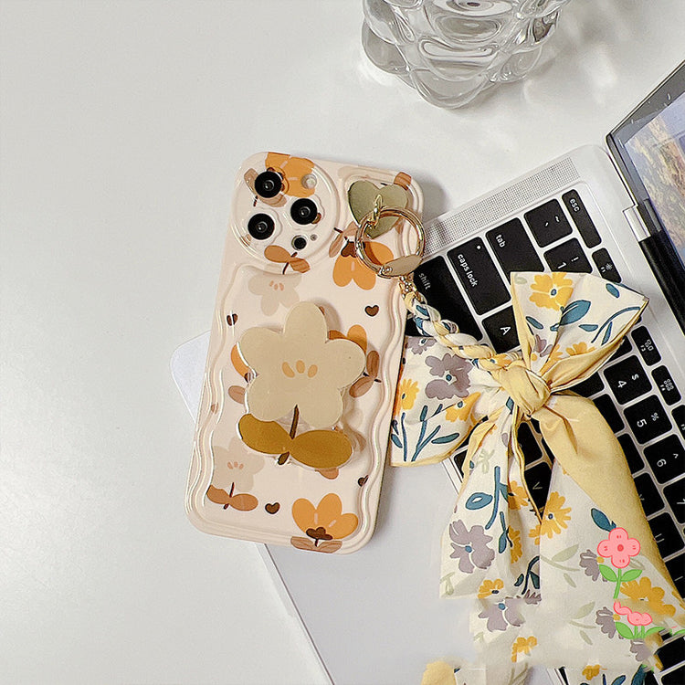 a cell phone case on a laptop