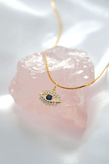 24K Mini Evil Eye Necklace
