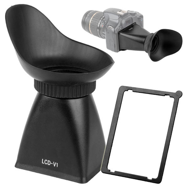 a black plastic lens and a camera