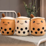 Strawberry Milk Tea Plush Toy Pillow