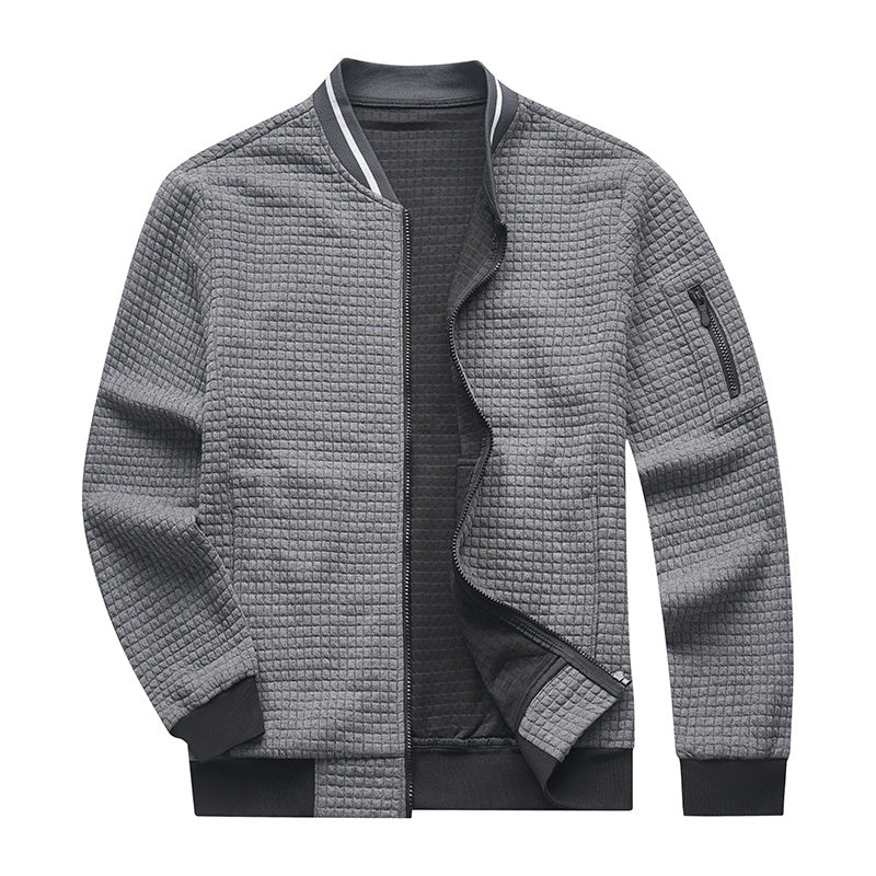 a jacket with a zipper
