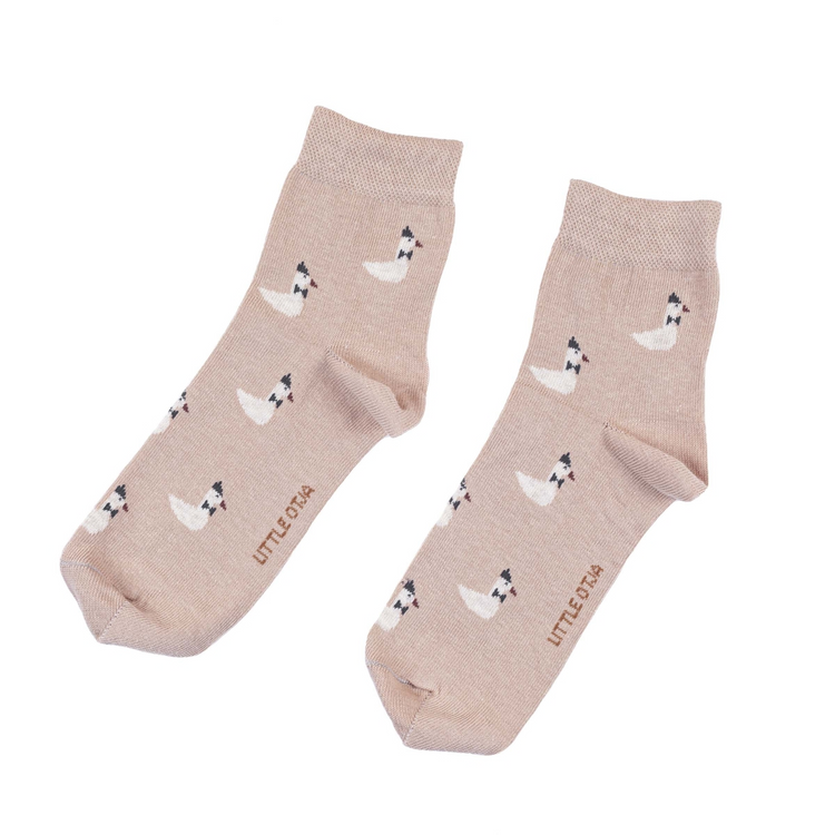 a pair of socks with a picture of a cat