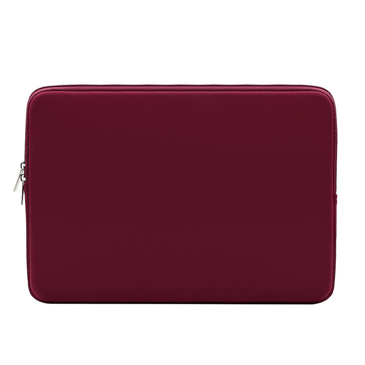 a red laptop case with zipper