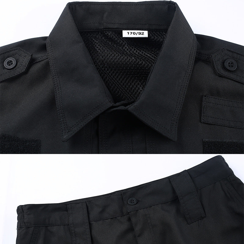 a close up of a black shirt