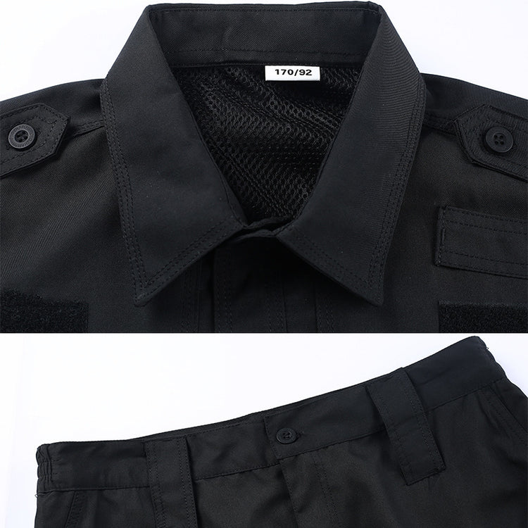 a close up of a black shirt