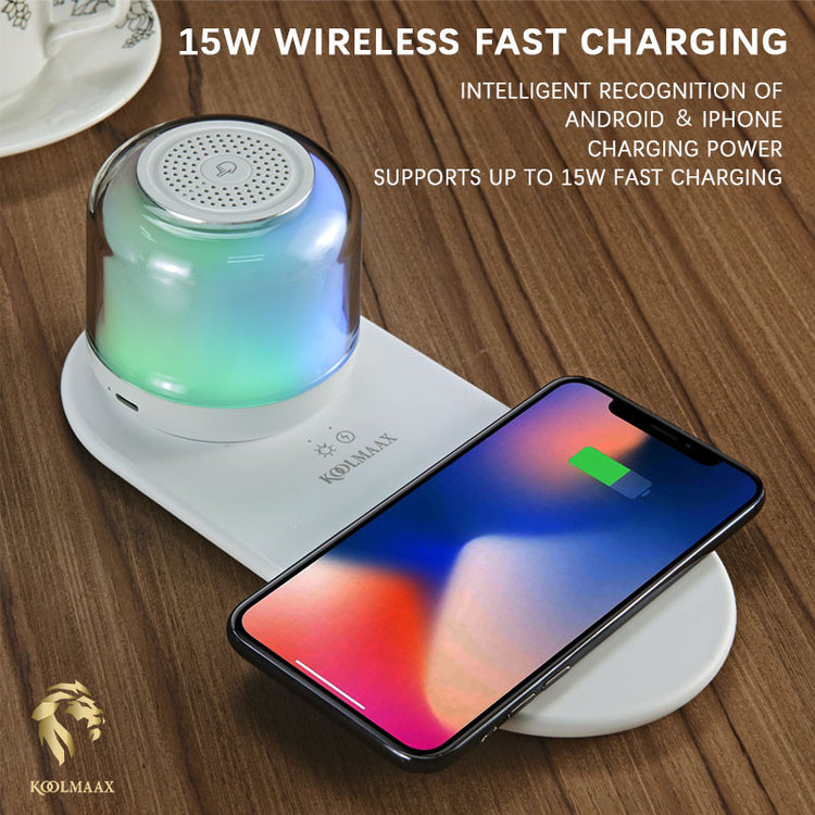 a phone on a wireless charger