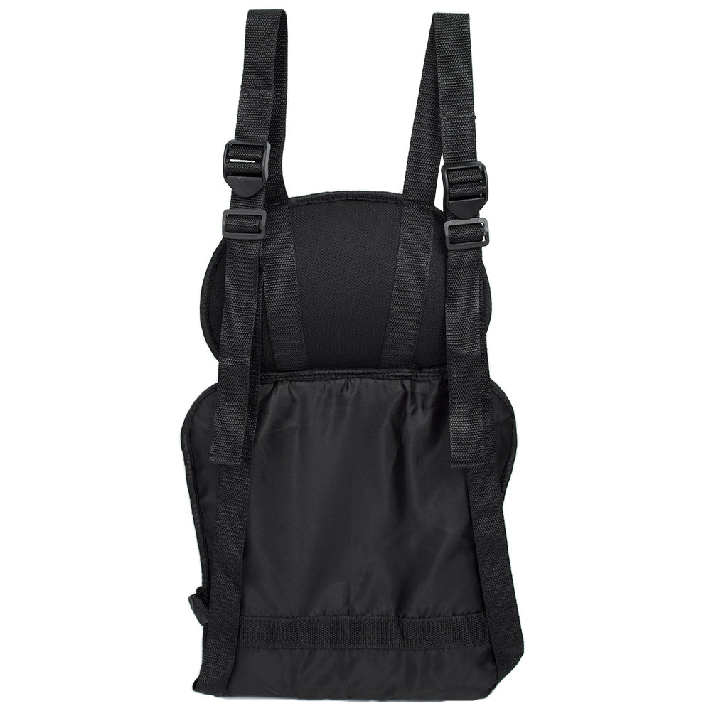 a black bag with straps