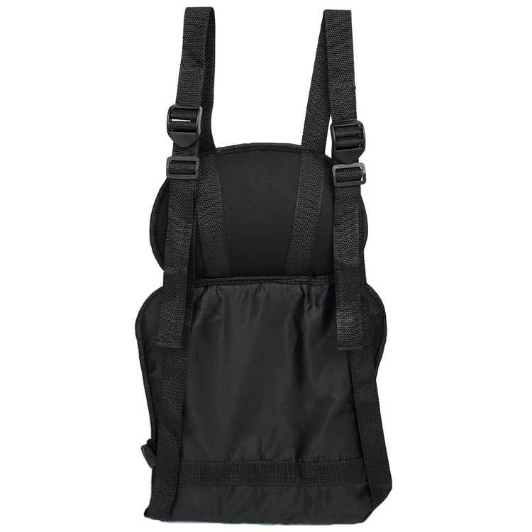 a black bag with straps
