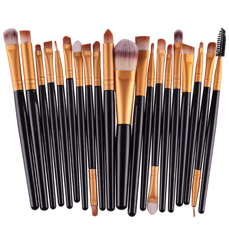 a group of makeup brushes