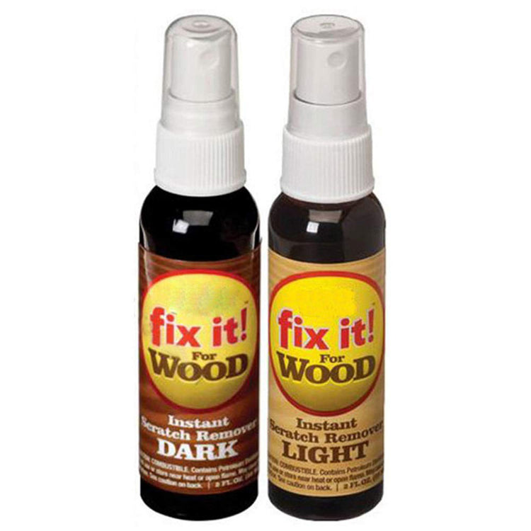 two bottles of dark and white spray bottles