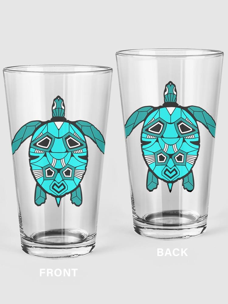 two glasses with turtles on them
