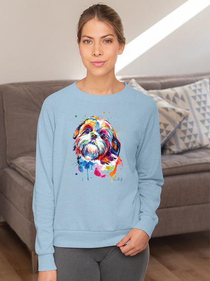 Colorful Shih Tzu Dog Hoodie or Sweatshirt -Weekday Best Designs