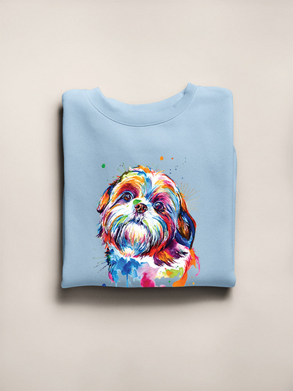 Colorful Shih Tzu Dog Hoodie or Sweatshirt -Weekday Best Designs