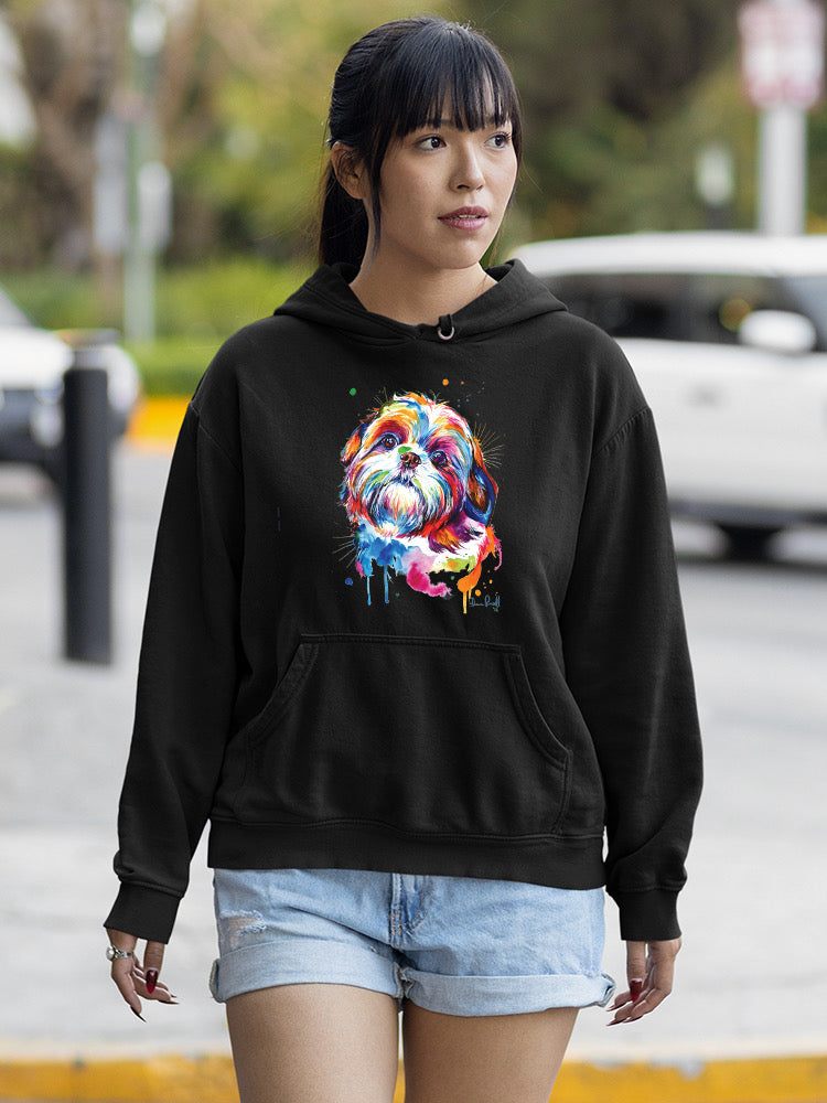 Colorful Shih Tzu Dog Hoodie or Sweatshirt -Weekday Best Designs